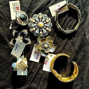 Just Jewelry New w/ tags $325 value Brackets earrings necklaces rings brooches